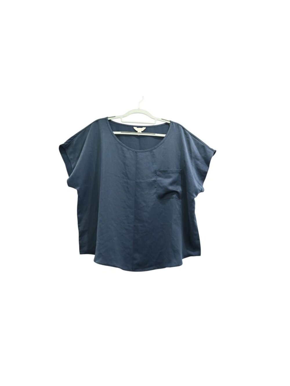 State of Day Sleep Lounge Top Sz XL Navy Blue Short Sleeve Scoop Neck Pocket